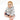 Angel Dear Grey and Ivory Stripe Hooded Jacket