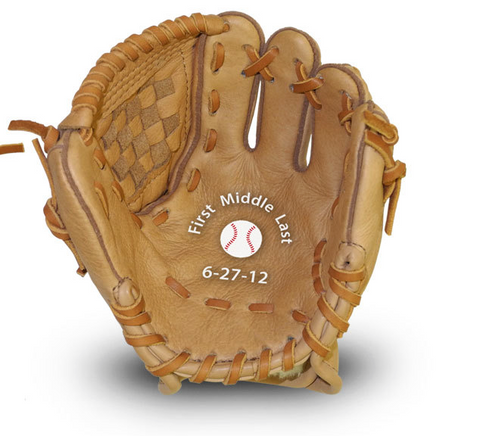personalized baby baseball glove 