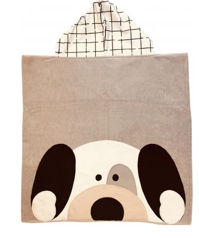 Peek a Boo Puppy Luxe Terry Hooded Towel